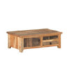 Masă de cafea, 90 x 50 x 31 cm, lemn reciclat, cu aspect vintage - WOODBB192