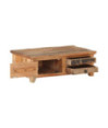 Masă de cafea, 90 x 50 x 31 cm, lemn reciclat, cu aspect vintage - WOODBB192