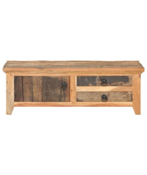 Masă de cafea, 90 x 50 x 31 cm, lemn reciclat, cu aspect vintage - WOODBB192