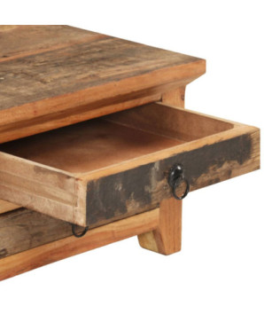 Masă de cafea, 90 x 50 x 31 cm, lemn reciclat, cu aspect vintage - WOODBB192