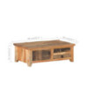 Masă de cafea, 90 x 50 x 31 cm, lemn reciclat, cu aspect vintage - WOODBB192