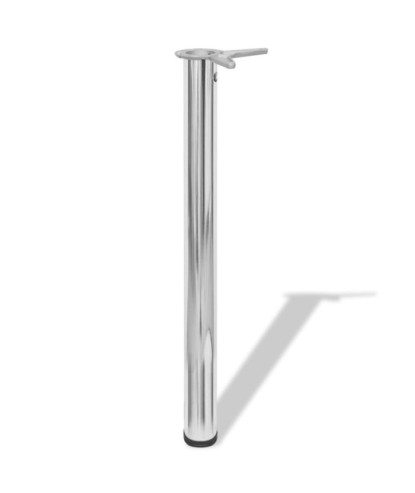 Picioare de masă reglabile în înălțime, crom, 710 mm, 4 buc. - WOODBB1874