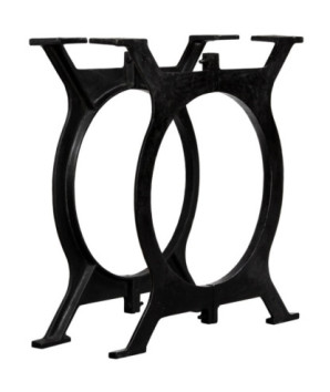 Picioare masă de sufragerie, 2 buc, cadru în O, Fontă, cu aspect industrial, cu aspect vintage - WOODBB1878
