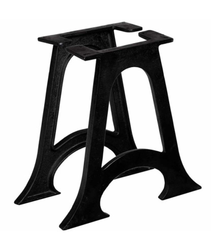 Picioare masă de cafea 2 buc, bază arcuită în formă de A, fontă, cu aspect industrial - WOODBB1879