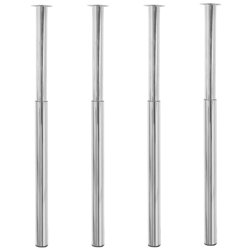 Picioare de masă telescopice, 4 buc., crom, 710 mm-1100 mm - WOODBB1882 Picioare de masă telescopice, 4 buc., crom, 710 mm-1100 mm - WOODBB1882