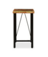 Masă bar cu aspect industrial, din lemn masiv reciclat, pătrată, 60 x 60 x 107 cm Masă bar cu aspect industrial, din lemn masiv reciclat, pătrată, 60 x 60 x 107 cm