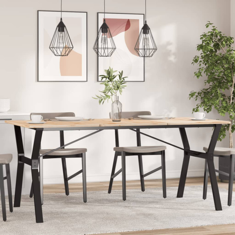 Picioare masă de sufragerie Y-Frame 160x80x73 cm Oţel, cu aspect industrial - WOODBB1885 Picioare masă de sufragerie Y-Frame 160x80x73 cm Oţel, cu aspect industrial - WOODBB1885