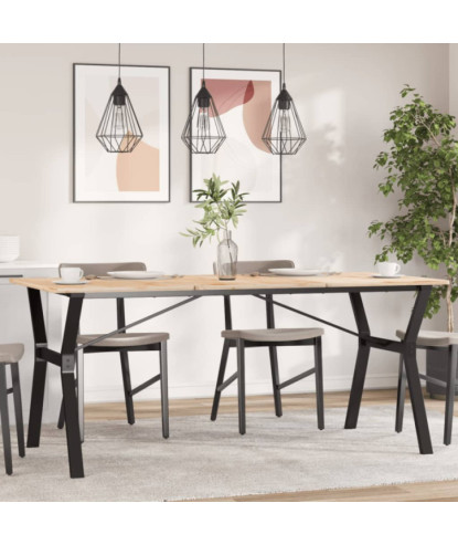Picioare masă de sufragerie Y-Frame 160x80x73 cm Oţel, cu aspect industrial - WOODBB1885