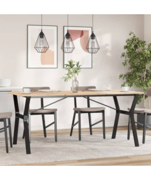 Picioare masă de sufragerie Y-Frame 160x80x73 cm Oţel, cu aspect industrial - WOODBB1885