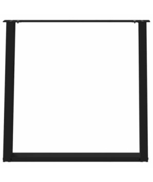 Picioare de masă în formă de U, 2 buc., negru, 80x(72-73) cm, oțel - WOODBB1889