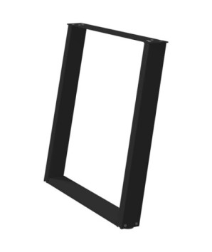 Picioare de masă în formă de U, 2 buc., negru, 80x(72-73) cm, oțel - WOODBB1889