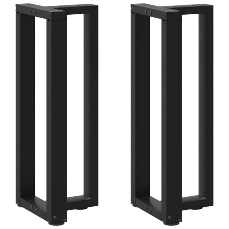 Picioare de masă consolă în formă de T, 2 buc., negru, 25x28x(72-73) cm, oțel - WOODBB1890