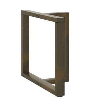 Picioare de masă în formă de T, 2 buc., negru, 80x35x(72-73) cm, oțel - WOODBB1892