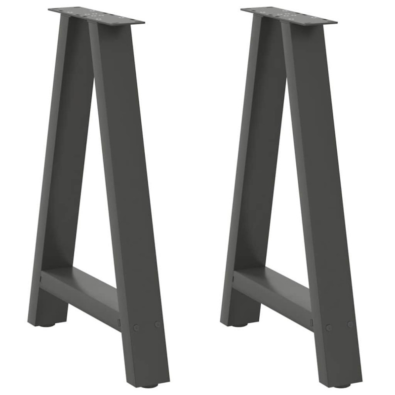 Picioare de masă în formă de A, 2 buc., antracit, 60x(72-73) cm, oțel - WOODBB1893 Picioare de masă în formă de A, 2 buc., antracit, 60x(72-73) cm, oțel - WOODBB1893