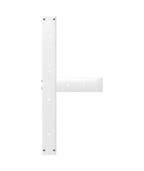 Picioare de masă în formă de T, 2 buc., alb, 80x35x(72-73) cm, oțel - WOODBB1895
