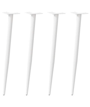 Picioare de masă consolă formă conică, 4 buc., alb, 72-73 cm, oțel - WOODBB1896