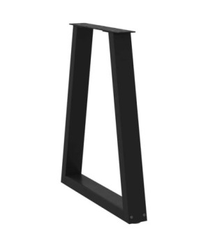 Picioare de masă în formă de V, 2 buc., negru, 50x(72-73,3) cm, oțel - WOODBB1897