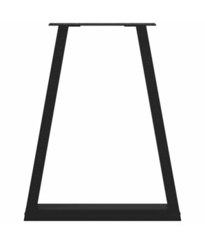 Picioare de masă în formă de V, 2 buc., negru, 50x(72-73,3) cm, oțel - WOODBB1897