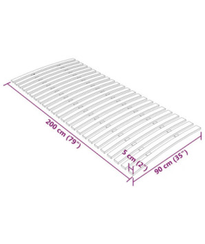 Somieră de pat cu 24 de șipci 90x200 cm - WOODBB1908