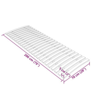 Somieră de pat cu 24 de șipci 70x200 cm - WOODBB1909