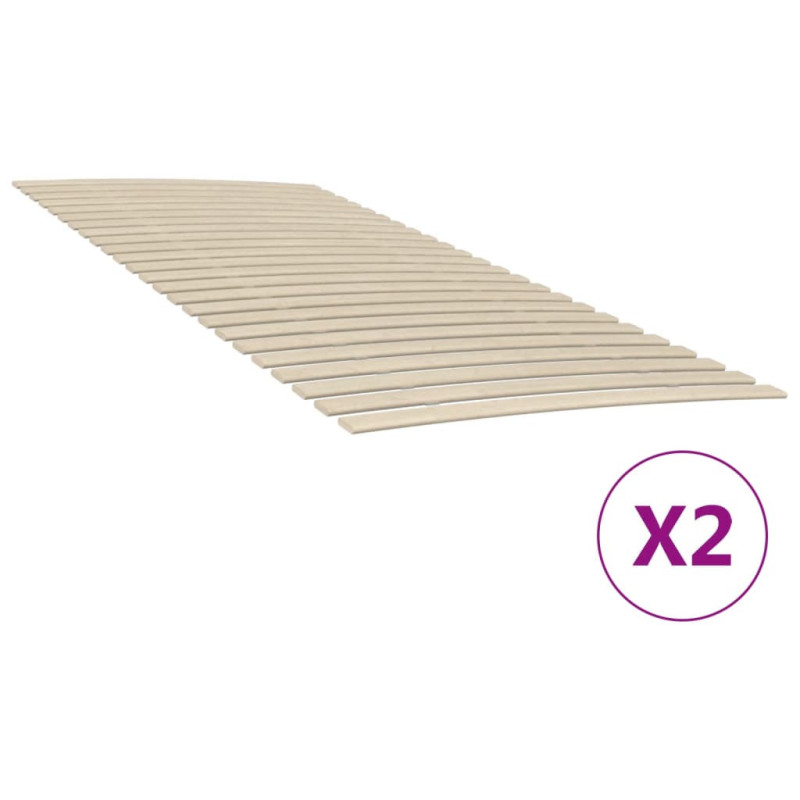 Somieră de pat cu 48 de șipci, 2 buc., 100x200 cm - WOODBB1915 Somieră de pat cu 48 de șipci, 2 buc., 100x200 cm - WOODBB1915