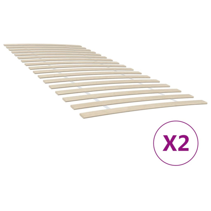 Somieră de pat cu 34 de șipci, 2 buc., 100x200 cm - WOODBB1919 Somieră de pat cu 34 de șipci, 2 buc., 100x200 cm - WOODBB1919