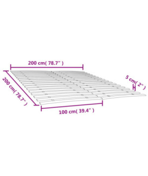 Somieră de pat cu 34 de șipci, 2 buc., 100x200 cm - WOODBB1919