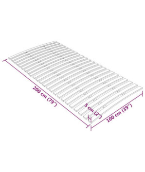 Somieră de pat cu 24 de șipci 100x200 cm - WOODBB1922