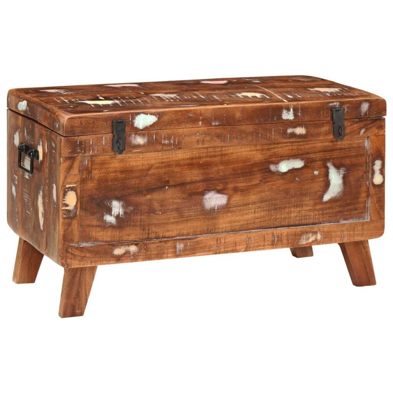 Cutie de depozitare 70 x 35 x 40 cm Lemn masiv reciclat, cu aspect rustic - WOODBB1796 Cutie de depozitare 70 x 35 x 40 cm Lemn masiv reciclat, cu aspect rustic - WOODBB1796