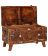 Cutie de depozitare 70 x 35 x 40 cm Lemn masiv reciclat, cu aspect rustic - WOODBB1796 Cutie de depozitare 70 x 35 x 40 cm Lemn masiv reciclat, cu aspect rustic - WOODBB1796