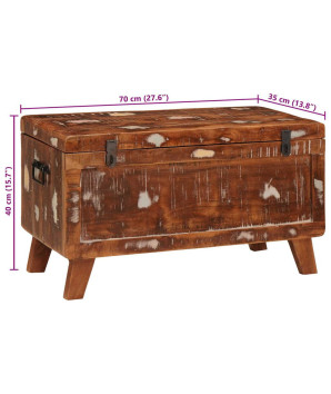 Cutie de depozitare 70 x 35 x 40 cm Lemn masiv reciclat, cu aspect rustic - WOODBB1796