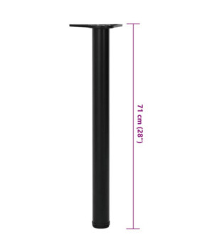 Picioare de masă reglabile în înălțime, negru, 710 mm - WOODBB1950