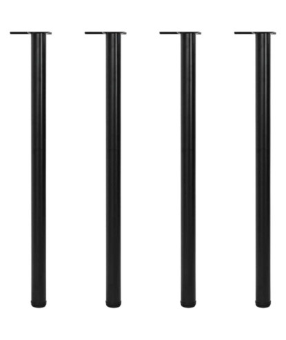 Picioare de masă reglabile pe înălțime, 4 buc, 1100 mm, negru - WOODBB1951