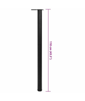 Picioare de masă reglabile pe înălțime, 4 buc, 1100 mm, negru - WOODBB1951