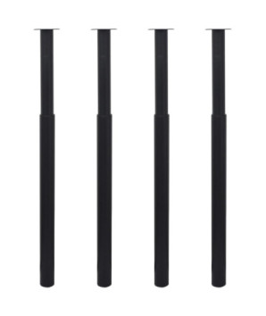 Picioare de masă telescopice, 4 buc., negru, 710 mm-1100 mm - WOODBB1953
