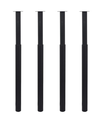 Picioare de masă telescopice, 4 buc., negru, 710 mm-1100 mm - WOODBB1953