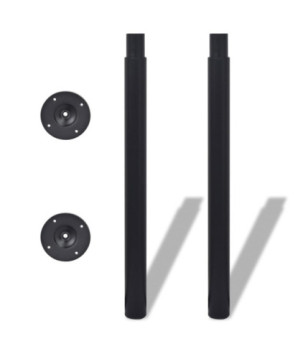 Picioare de masă telescopice, 4 buc., negru, 710 mm-1100 mm - WOODBB1953