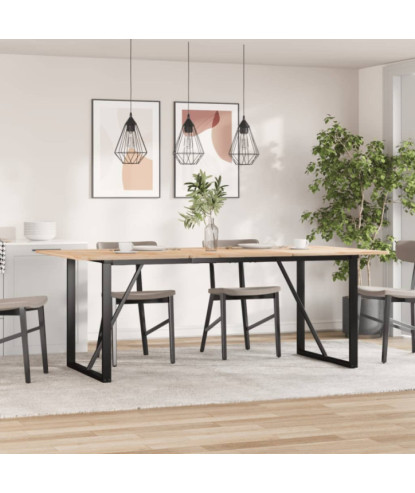 Picioare masă de sufragerie O-Frame 160x80x73 cm Oţel, cu aspect industrial - WOODBB1954