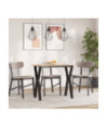 Picioare masă de sufragerie Y-Frame 80x40x73 cm Oţel, cu aspect industrial - WOODBB1956
