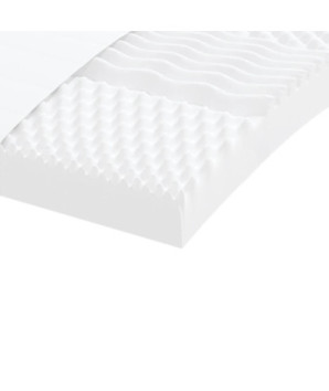 Saltea din spumă, alb, 100x200 cm, duritate 7 zone 20 ILD - WOODBB1964