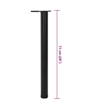 Picioare de masă înălțime reglabilă, 4 buc. 710 mm negru - WOODBB1968
