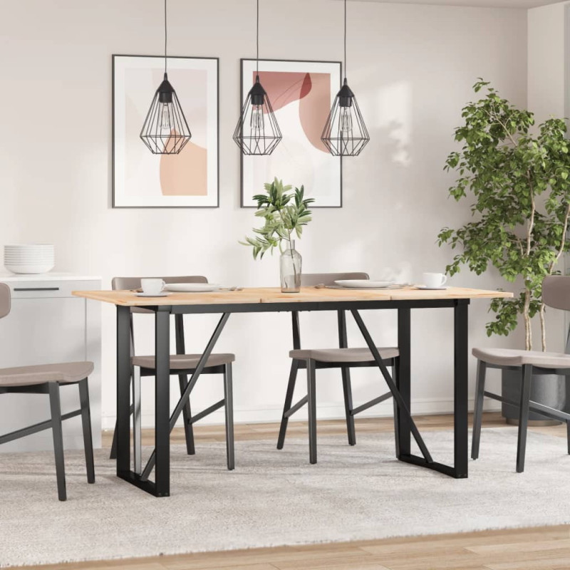 Picioare masă de sufragerie O-Frame 140x60x73 cm Oţel, cu aspect industrial - WOODBB1975