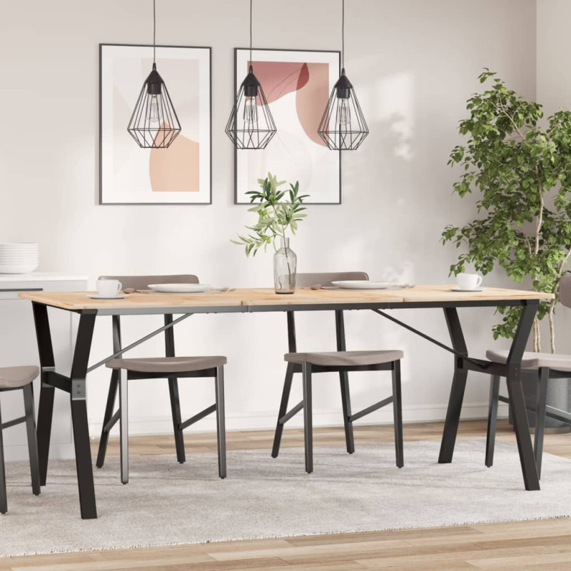Picioare masă de sufragerie Y-Frame 180x80x73 cm Oţel, cu aspect industrial - WOODBB1976