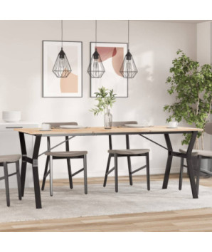 Picioare masă de sufragerie Y-Frame 180x80x73 cm Oţel, cu aspect industrial - WOODBB1976