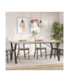 Picioare masă de sufragerie Y-Frame 180x80x73 cm Oţel, cu aspect industrial - WOODBB1976