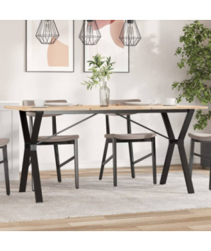 Picioare masă de sufragerie Y-Frame 140x60x73 cm Oţel, cu aspect industrial - WOODBB1977