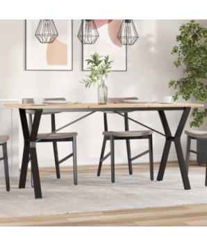 Picioare masă de sufragerie Y-Frame 140x60x73 cm Oţel, cu aspect industrial - WOODBB1977