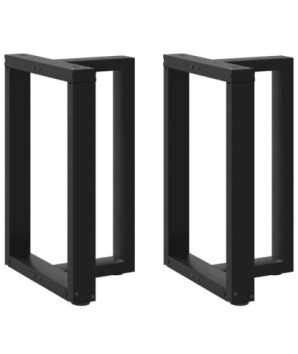 Picioare de masă în formă de T, 2 buc., negru, 50x35x(72-73) cm, oțel - WOODBB1988