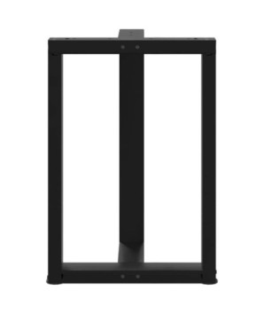 Picioare de masă în formă de T, 2 buc., negru, 50x35x(72-73) cm, oțel - WOODBB1988