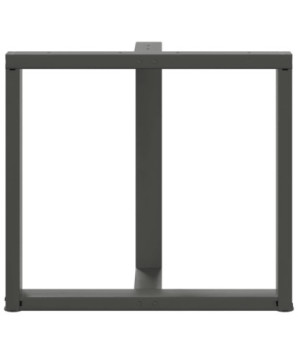 Picioare de masă în formă de T, 2 buc., antracit, 80x35x(72-73) cm, oțel - WOODBB1989